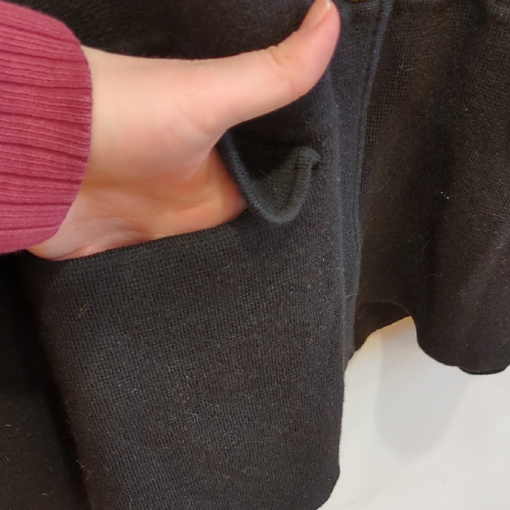 EUC Talbots Merino Wool Black Cardigan Blazer Size 3X Academia Preppy Minimalism - Picture 5 of 11
